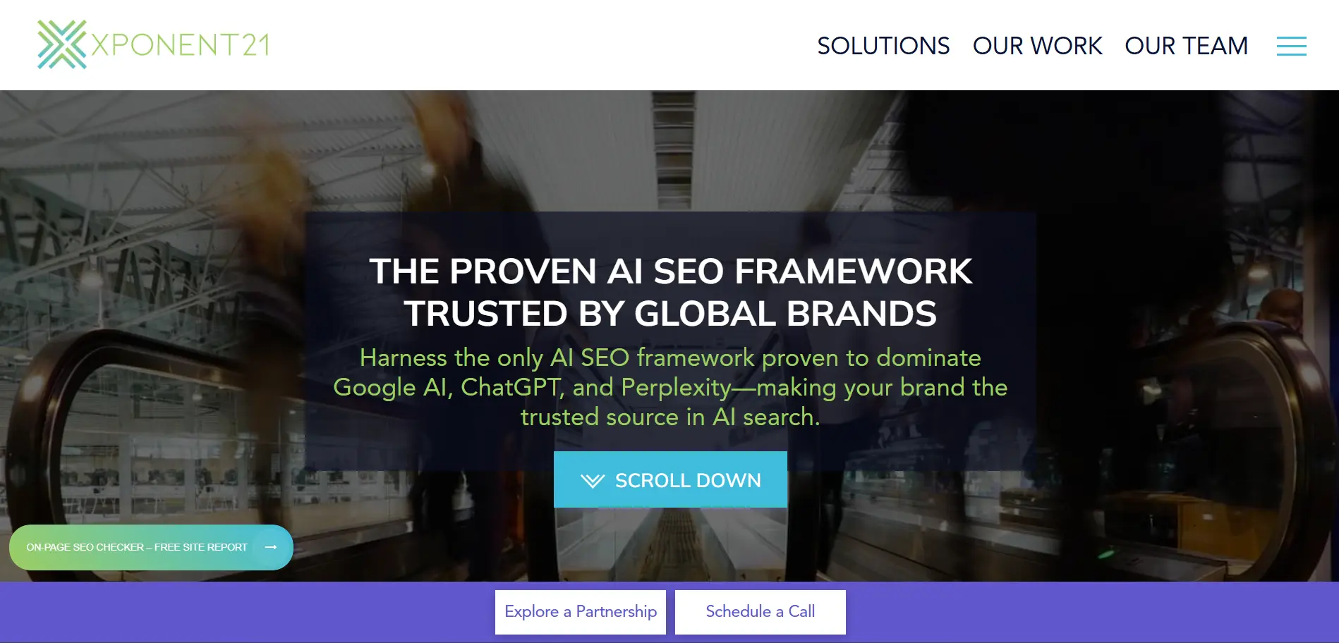XPonent21 website homepage